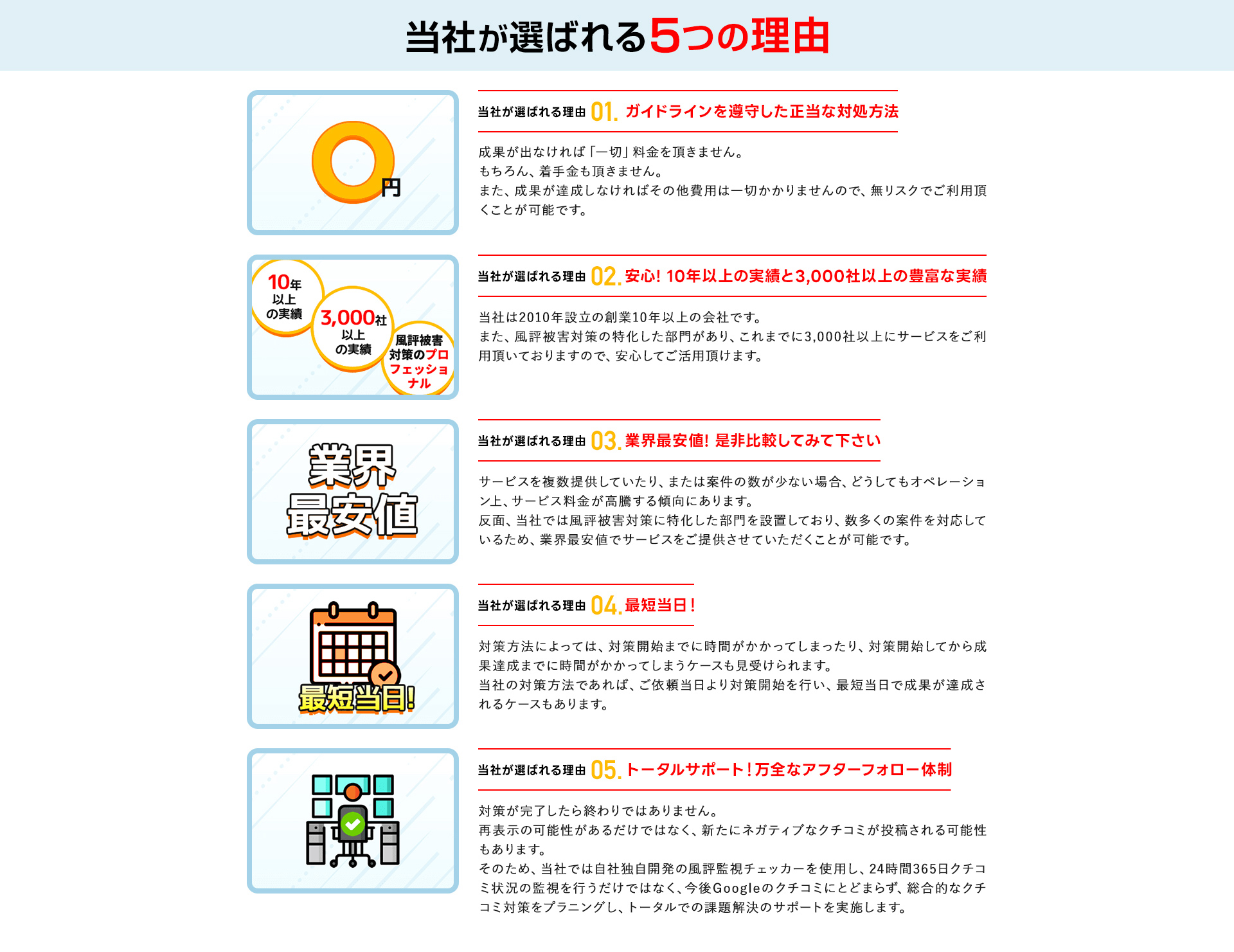 当社が選ばれる5つの理由-PC